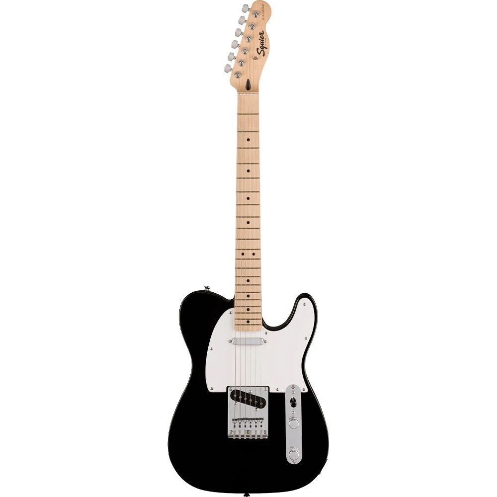 Squier Sonic Telecaster Maple Fingerboard White Pickguard (Black)