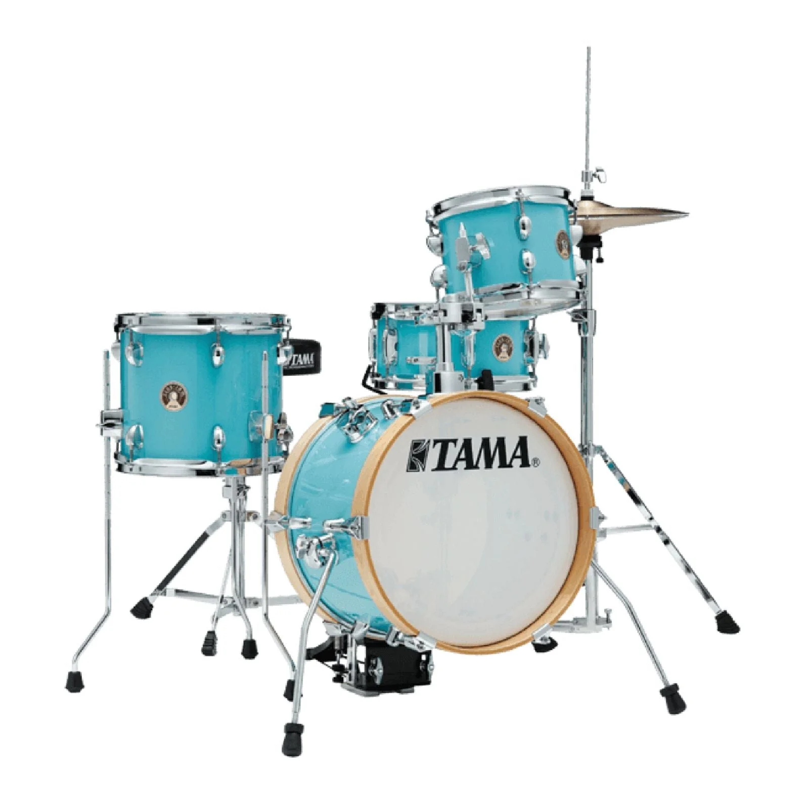 Tama Club-JAM Flyer 4-Piece Complete Drum Kit w/ 14" Bass Drum (Aqua Blue)