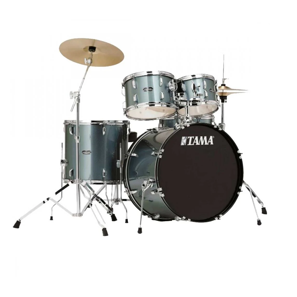 Tama SG52KH5CCSV STAGESTAR Complete Drum Kit Package Metal Grey