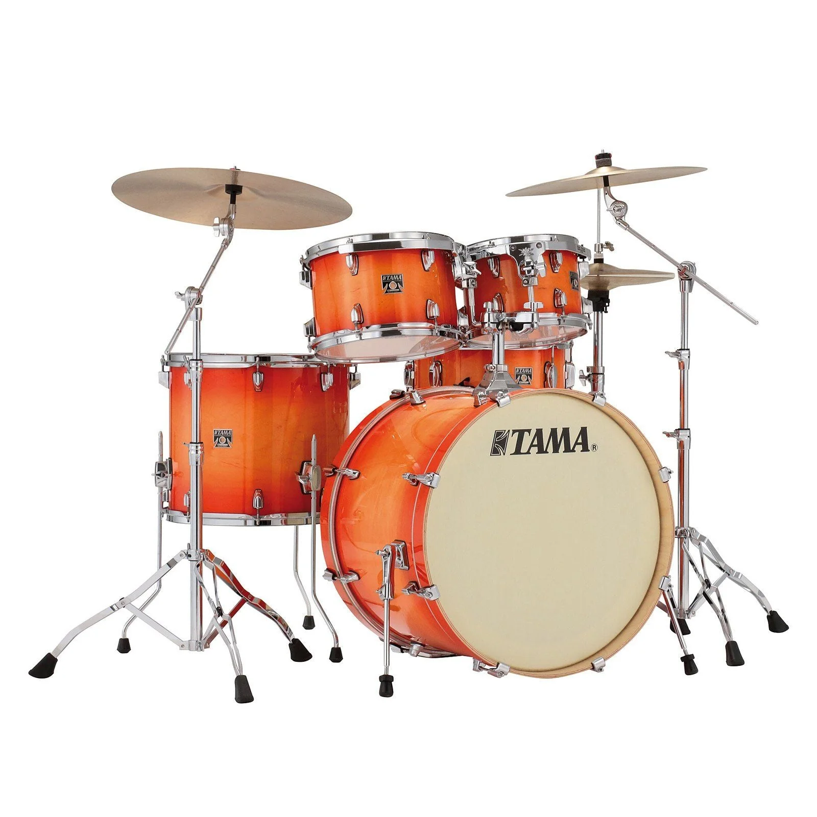 Tama Superstar Classic Maple 5pc Drum Kit Hardware Tangerine Burst