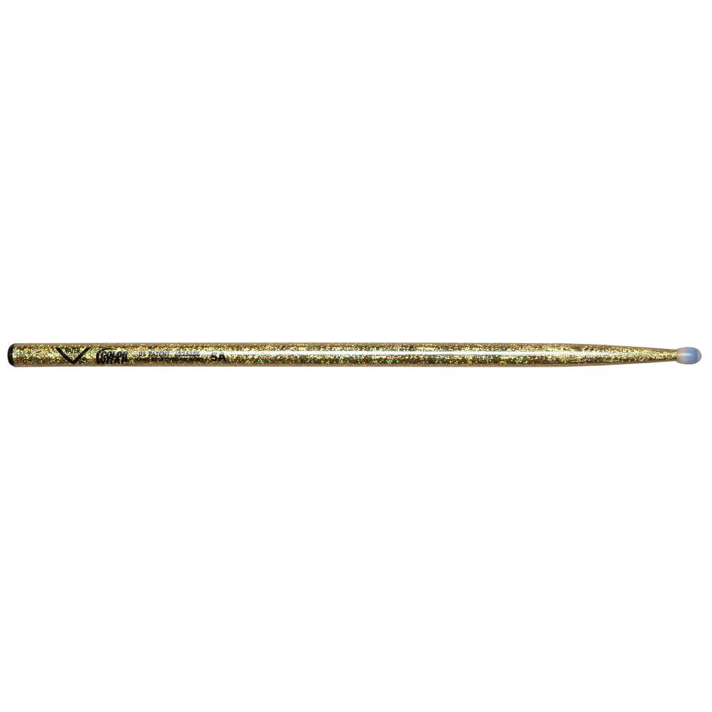 Vater VCG5AN Colour Wrap 5A Nylon Tip Drumsticks (Gold Sparkle) (Pair)