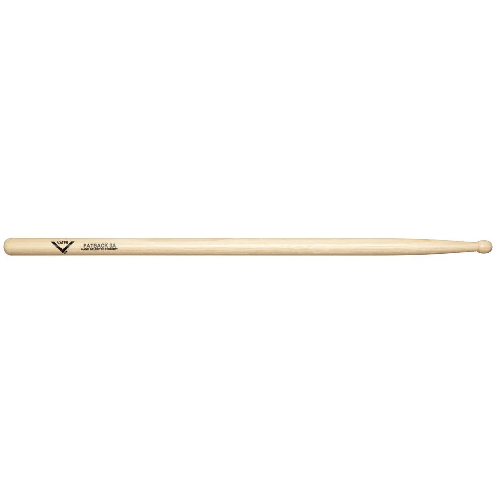Vater VH3AW 3A American Hickory Fatback Wood Tip Drumsticks (Pair)