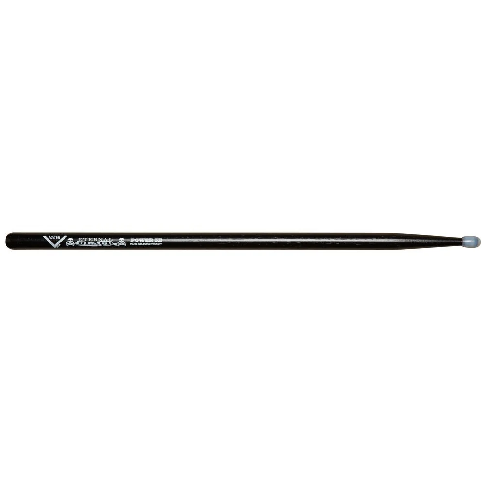 Vater VHEBP5BN Power 5B Nylon Tip Drumsticks (Eternal Black) (Pair)