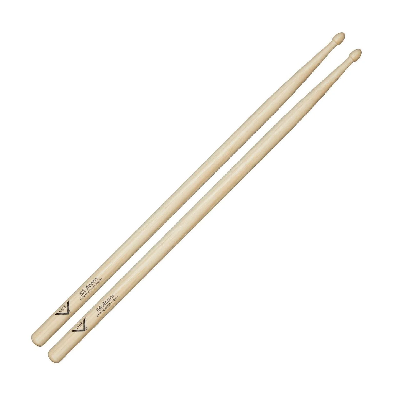 Vater VHP5AAW Power 5A Ameican Hickory Acorn Wood Tip Drumsticks (Pair)