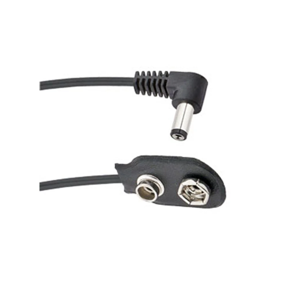 Voodoo Lab PPBAT-R 9V Battery Snap & 2.1mm Right Angle Barrel Cable (18")