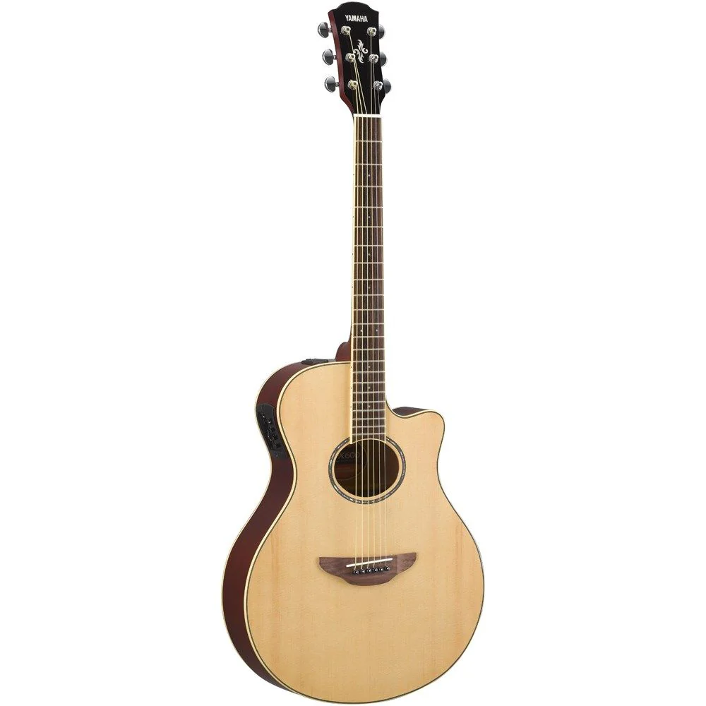 Yamaha APX600 Thin-Line Acoustic Guitar w/ Cutaway & Pickup (Natural)