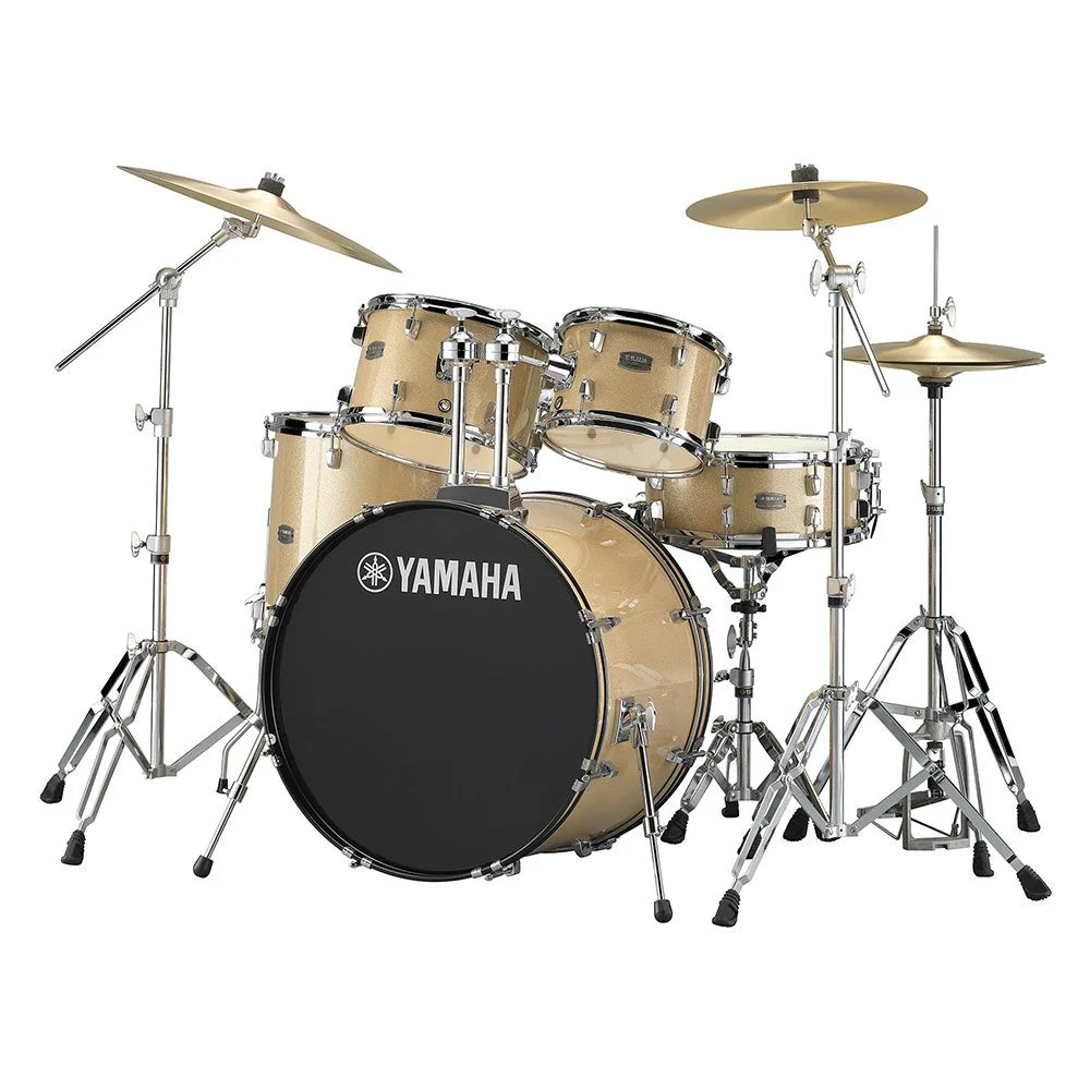 Yamaha Rydeen Fusion 20" Drum Kit Pack w/ Cymbals & Hardware (Champagne Glitter)