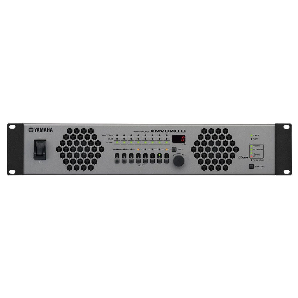 Yamaha XMV8140-D Class D Power Amplifier w/ DANTE 140w at 8 Ohm / 4 Ohm