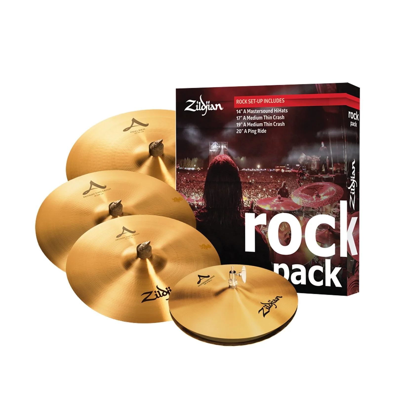 Zildjian A Zildjian Rock Cymbal Set 14171920 ZA0801R